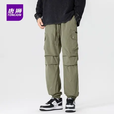 唐狮美式潮牌工装裤男士夏季直筒宽松运动速干伞兵秋冬休闲长裤AP商品大图