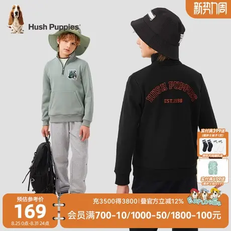 暇步士童装男童加绒卫衣秋冬装新款大童保暖摇粒绒儿童舒适套头衫商品大图