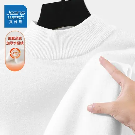 NOE真维斯毛衫女款2025新款秋冬季爆款青少年加绒加厚休闲上衣商品大图