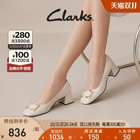 Clarks其乐妮嗒系列女鞋鞋子女2023新款舒适方根单鞋女商品大图