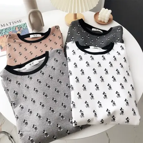 2022早春新款韩国东大门ins可爱卡通秋冬磨毛绒加厚T恤内搭大码潮图片