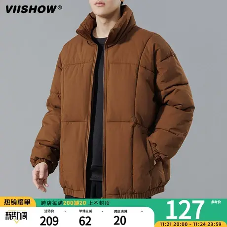 VIISHOW冬季棉袄男款美式生保暖棉衣大码加厚棉服男冬装立领外套商品大图