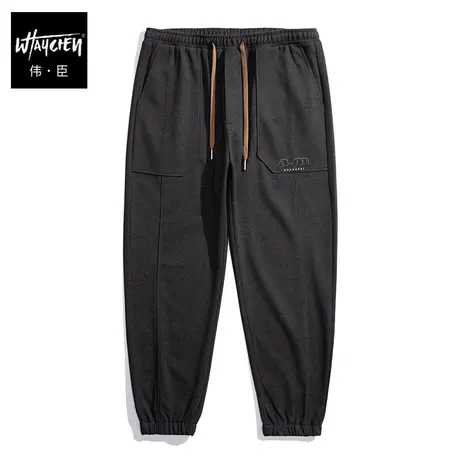 伟臣潮牌大码男装宽松休闲裤胖子加肥加大小脚裤肥佬束脚裤加厚男商品大图