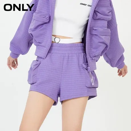 ONLY奥莱夏季时尚纯色高腰显瘦休闲大口袋短裤女商品大图