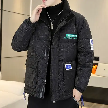 潮牌棉衣男韩版潮流2023新款冬季工装羽绒棉服外套加厚保暖小棉袄图片