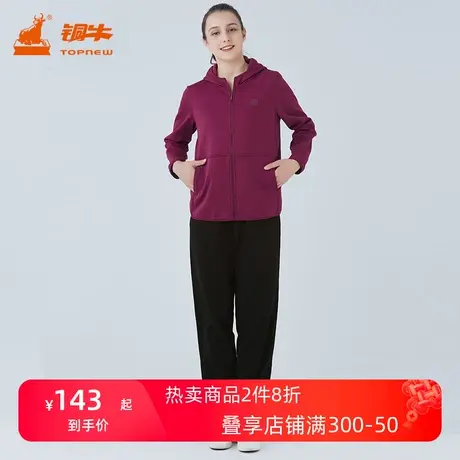 铜牛欧粒绒运动休闲宽松保暖女裤  秋冬女士休闲裤加绒厚款VK200商品大图