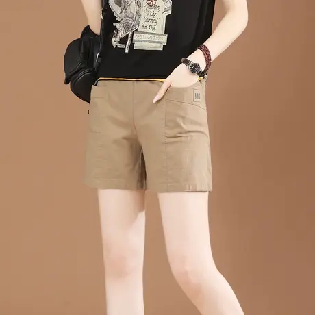 韩潮袭人松紧腰运动短裤女2023夏季新款百搭西装哈伦休闲热裤子薄图片