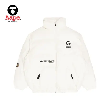 Aape旗舰店男装秋冬字母印花猿颜徽章宽松厚外套7530XXJ商品大图