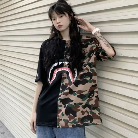 美式复古短袖t恤女夏季宽松韩版ins潮牌半袖设计感小众港风上衣服商品大图