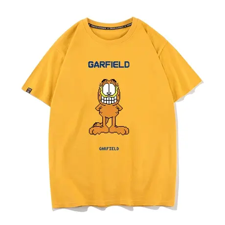 秀洛加菲猫卡通动漫T恤短袖男女情侣装衣服夏季打底衫半袖纯棉tee商品大图