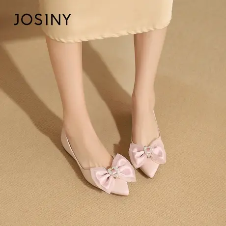 Josiny/卓诗尼气质仙女平底女鞋2023夏秋新款软底淑女妈妈鞋单鞋商品大图