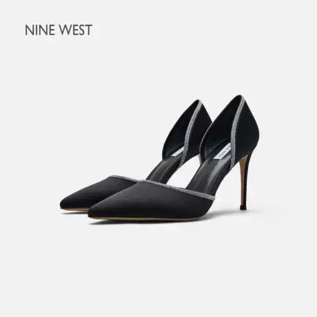 【商场同款】Nine West/玖熙尖头高跟鞋女2025新款真皮女鞋水钻商品大图