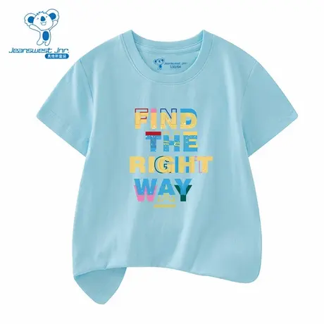 XD真维斯童装夏季款 时尚潮流印花中大童男童短袖纯棉T恤图片