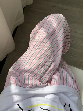 显瘦百搭条纹裤睡裤女夏薄款宽松外穿遛弯长裤天丝棉凉凉裤家居裤商品大图