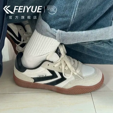 feiyue/飞跃女鞋德训鞋女2025春季新款厚底百搭休闲板鞋网面透气图片