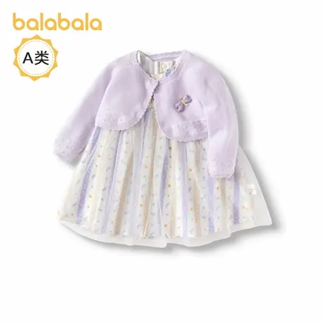 巴拉巴拉婴儿公主裙女童连衣裙宝宝甜美裙子儿童套装洋气新款两件图片