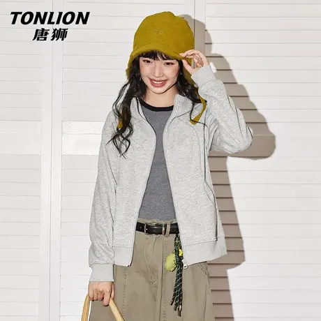 唐狮官方修身卫衣外套女2026新款春lulu运动衫连帽开衫帽衫上衣VC图片