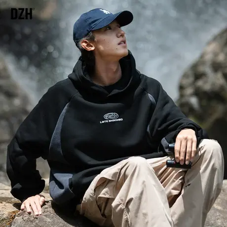 男士潮牌连帽卫衣男春秋季美式重磅潮男外套2023新款秋装男款上衣商品大图