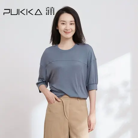蒲PUKKA 女装棉质针织衫2023春装新款设计感时尚套头衫商场同款图片