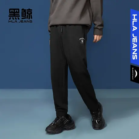 黑鲸HLAJEANS海澜之家旗下潮牌腰间抽绳束脚裤运动风卫裤两色可选商品大图
