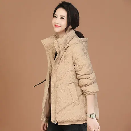 韩潮袭人连帽休闲棉服外套女2023冬装新款韩版加厚保暖小棉袄棉衣商品大图