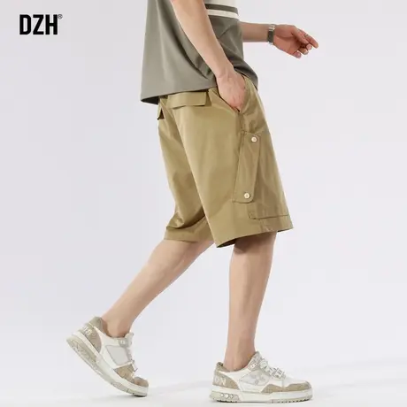 男士美式五分裤男夏季卡其色工装短裤休闲宽松男款裤子直筒半截裤商品大图