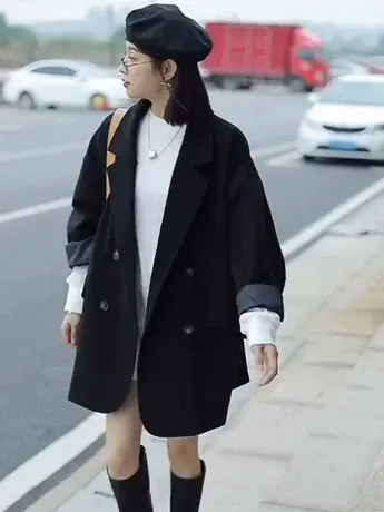 高级感西装外套女2024新款春秋韩版设计感小个子休闲小西服上衣潮图片