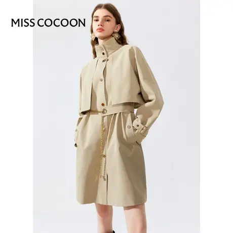 MISSCOCOON【高知touch】24春新款时髦单排扣利落日常通勤风衣商品大图