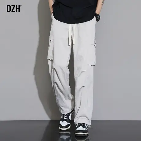 男生直筒裤子男款春季休闲裤男潮牌2024新款男裤束脚工装裤运动裤商品大图