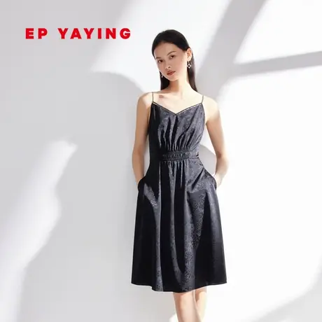 [真丝系列]EP雅莹女装 法式无袖小黑裙吊带裙 2023新款4209A图片