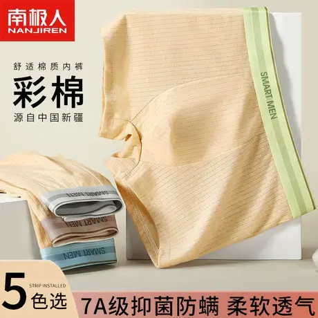 南极人男士内裤秋冬季男生四角短裤头男式男款平角裤大码男款裤衩商品大图