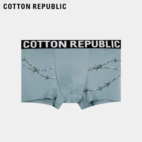 Cotton Republic/棉花共和国男士平角内裤莫代尔性感印花中腰男裤商品大图