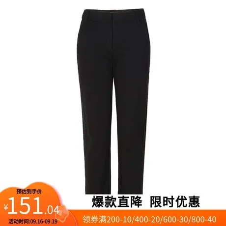 【艾格】2023春新款休闲裤女百搭宽松显瘦口袋拉链不规则直筒裤子商品大图