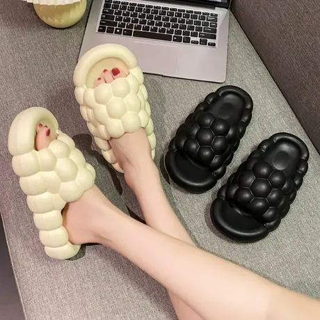 拖鞋女款外穿厚底凉拖高级感法式慵懒风鞋拖网红松糕底增高一字拖图片