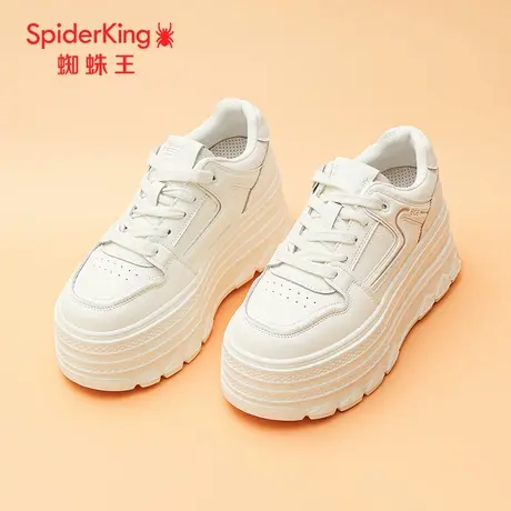 SPIDER KING/蜘蛛王正品女休闲鞋2025秋新款小白鞋休闲增高厚底潮商品大图