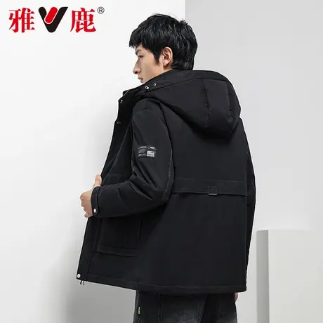 清仓0816 雅鹿羽绒服短款2021年新款工装派克服冬季男装外套商品大图