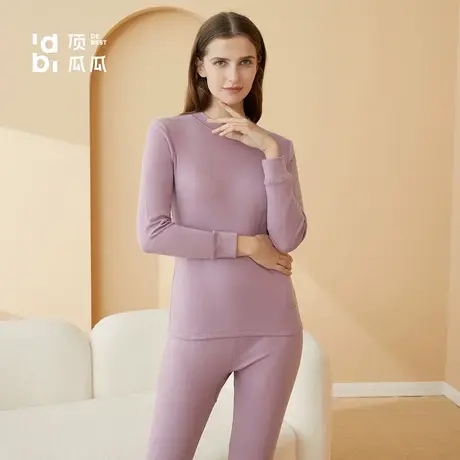 保暖内衣女秋冬纯棉半高领秋衣秋裤棉毛衫打底套装顶呱呱商品大图