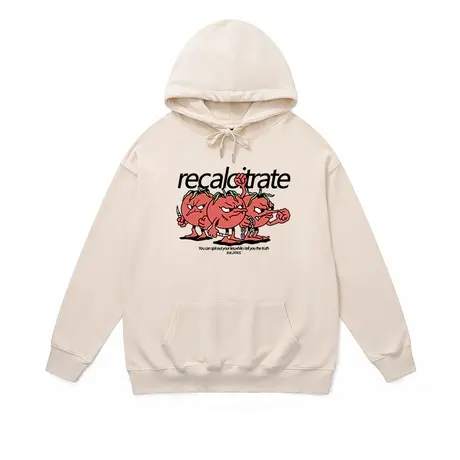 原创潮牌嘻哈加绒卫衣恶搞趣味番茄人秋冬款美式小众情侣连帽外套图片