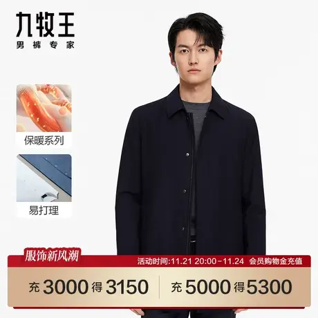 [保暖系列]九牧王商场同款羽绒服JW6C50317舒适耐磨翻领外套SN图片