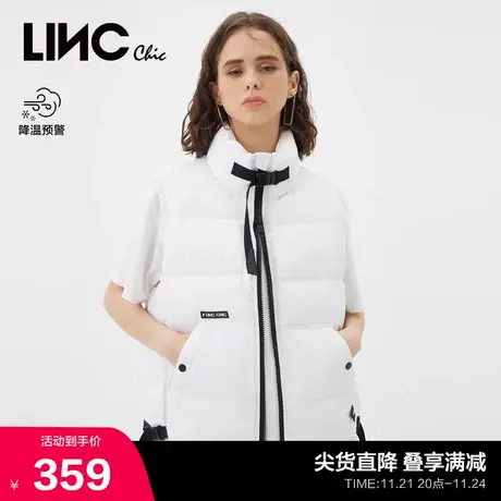 LINCCHIC金羽杰羽绒服女轻薄短款羽绒马甲女款外套Y21805222商品大图
