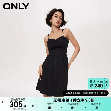 ONLY奥莱2023夏季新款辣妹休闲牛仔短款吊带裙连衣裙女图片