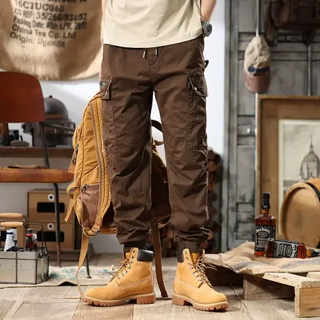 Modi Nick/摩帝尼克男士休闲裤宽松直筒户外多口袋运动百搭工装裤商品大图