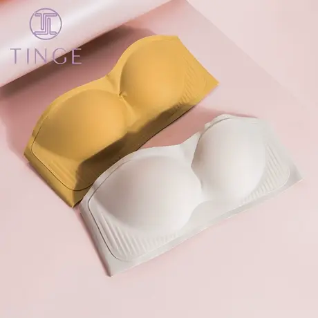 TINGE无痕隐形果冻条胸罩抹胸无肩带内衣文胸夏季薄款美背小胸罩商品大图