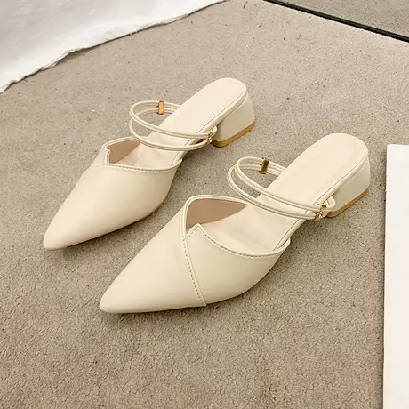 凉鞋女2023年新款夏季女鞋学生百搭平底仙女时尚女士两穿包头单鞋图片