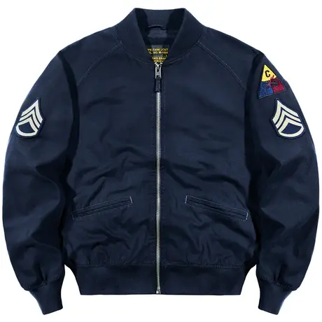 VIP秋季飞行员夹克男复古纯棉vintage工装外套潮流大码宽松棒球服商品大图