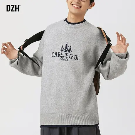 男生针织衫男青少年毛衣秋冬款2023新款男装圆领针织衫男款内搭潮商品大图