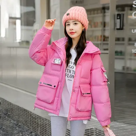 羽绒棉衣棉服女韩版短款宽松秋冬季外套小个子加厚棉袄2023年新款商品大图