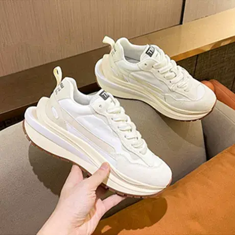 运动阿甘鞋女2023新款百搭休闲小白鞋春秋夏季小单鞋厚底老爹鞋女商品大图