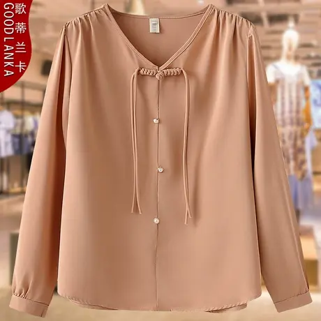 大码中年妈妈春装国风上衣2024新款宽松洋气新中式盘扣长袖T恤女图片