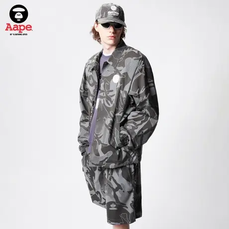 Aape旗舰店男装春夏迷彩猿颜图案宽松休闲薄款潮流短裤6969XXK商品大图